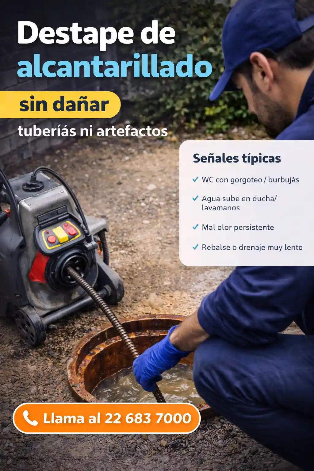 Destape de alcantarillado