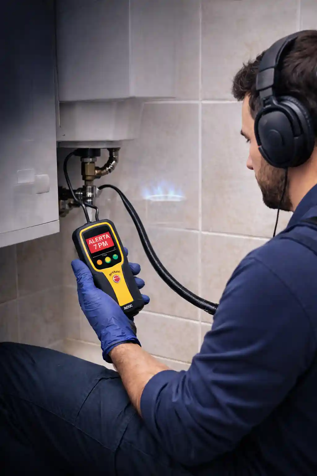 Contacto para detección de fugas de gas