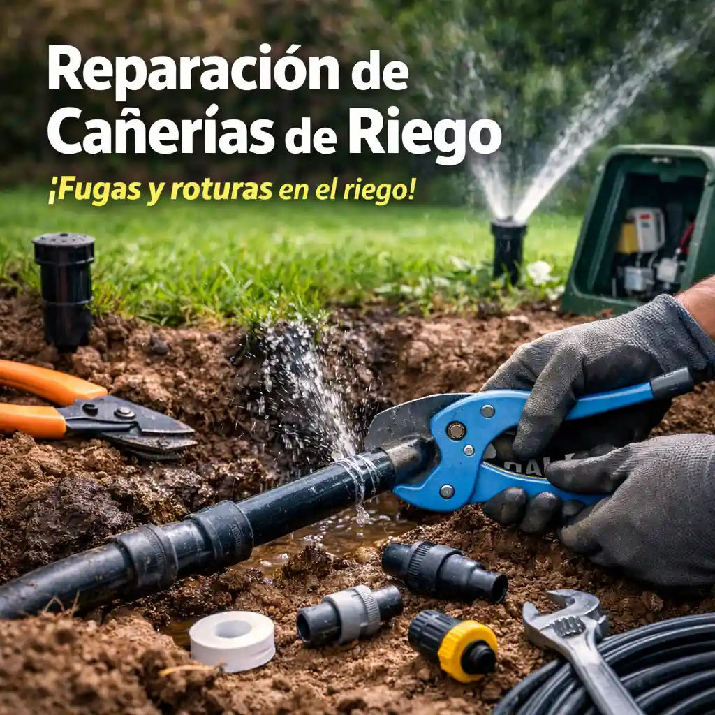 Agenda reparación de cañerías de riego